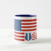 米国国旗 ツートーンマグカップ (中央)