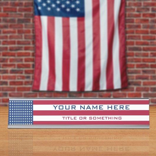 米国国旗 デスクネームプレート