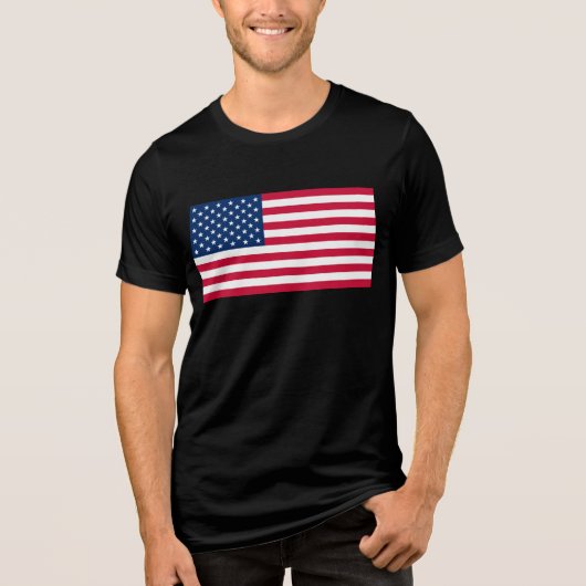 米国国旗 トライブレンドＴシャツ (正面)