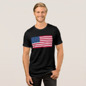 米国国旗 トライブレンドＴシャツ (正面全面)