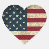 米国国旗 ハートシール (正面)