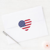 米国国旗 ハートシール (封筒)