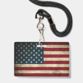 米国国旗 バッジ (ストラップ付き裏面)