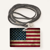 米国国旗 バッジ (裏面ランヤード)