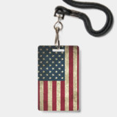 米国国旗 バッジ (Back with Lanyard)