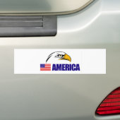米国国旗 バンパーステッカー (車上)