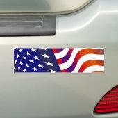 米国国旗 バンパーステッカー (車上)