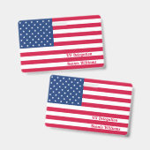 米国国旗 |パーソナライズされた | バッジ (正面&裏面)