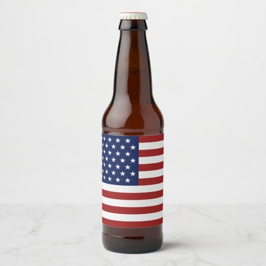 米国国旗 ビールラベル (正面)