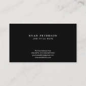 米国国旗 | ブラック 名刺 (裏面)