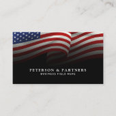 米国国旗 | ブラック 名刺 (正面)