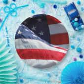 米国国旗 ペーパープレート (パーティー)