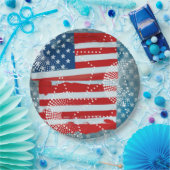 米国国旗 ペーパープレート (パーティー)