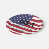 米国国旗 ペーパープレート (アングル)