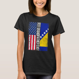 米国国旗・ボスニア・ヘルツェゴビナ最高の国旗 Tシャツ