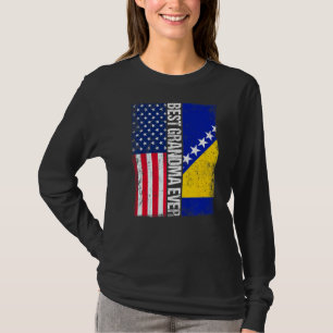 米国国旗・ボスニア・ヘルツェゴビナ最高の国旗 Tシャツ