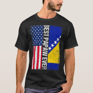 米国国旗・ボスニア・ヘルツェゴビナ最高の国旗 Tシャツ