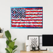 米国国旗 ポスター (ホームオフィス)