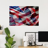 米国国旗 ポスター (ホームオフィス)