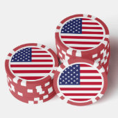 米国国旗 ポーカーチップ (積み重ね)