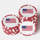 米国国旗 ポーカーチップ (積み重ね)