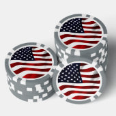 米国国旗 ポーカーチップ (積み重ね)