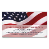 米国国旗 マグネット名刺 (正面)