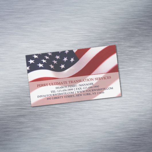 米国国旗 マグネット名刺 (インサイチュ)