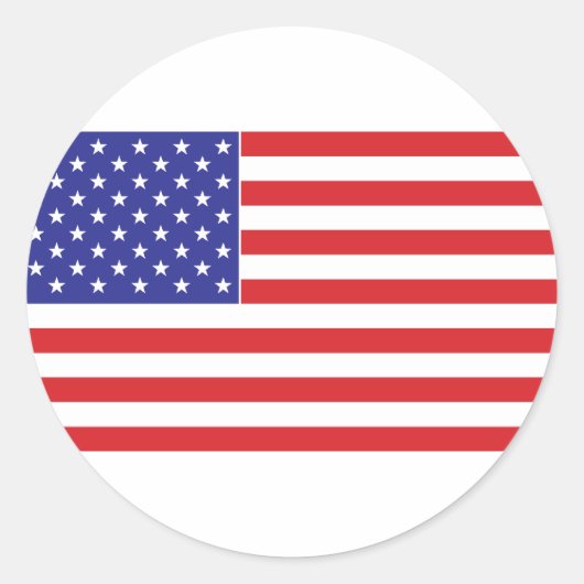 米国国旗 ラウンドシール (正面)