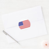 米国国旗 ラウンドシール (封筒)