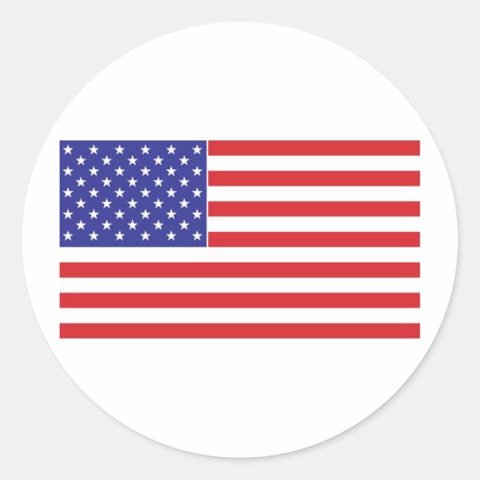 米国国旗 ラウンドシール (正面)