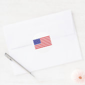 米国国旗 ラウンドシール (封筒)