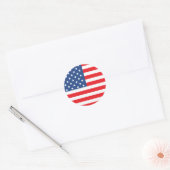 米国国旗 ラウンドシール (封筒)