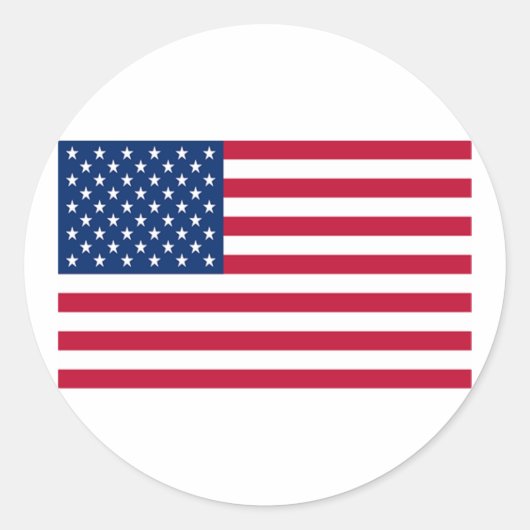 米国国旗 ラウンドシール (正面)