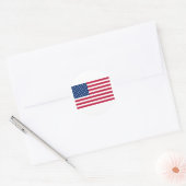 米国国旗 ラウンドシール (封筒)