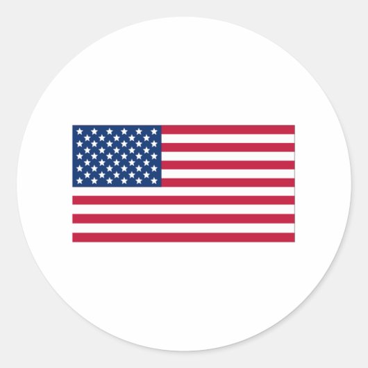 米国国旗 ラウンドシール (正面)