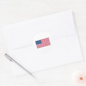 米国国旗 ラウンドシール (封筒)