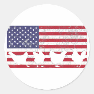 米国国旗 ラウンドシール