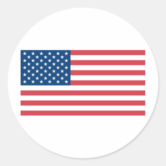 米国国旗 ラウンドシール (正面)