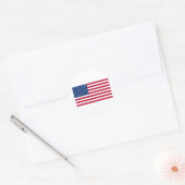 米国国旗 ラウンドシール (封筒)