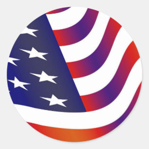 米国国旗 ラウンドシール