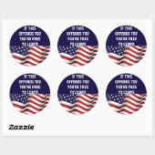 米国国旗 ラウンドシール (シート)