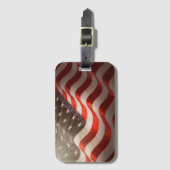 米国国旗 ラゲッジタグ (正面縦)