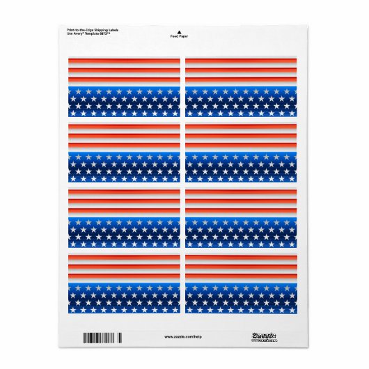 米国国旗 ラベル (フルシート)