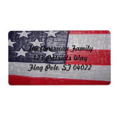 米国国旗 ラベル (正面)