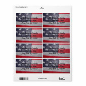 米国国旗 ラベル (フルシート)