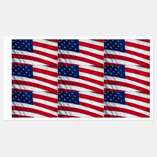 米国国旗 ラベル (シート)