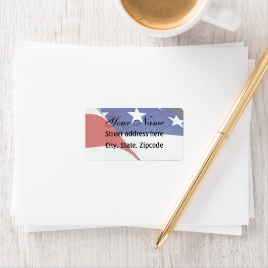 米国国旗 ラベル (インサイチュ)