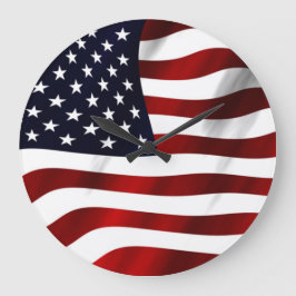 米国国旗 ラージ壁時計