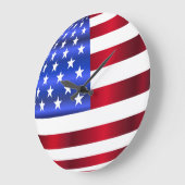 米国国旗 ラージ壁時計 (傾斜)